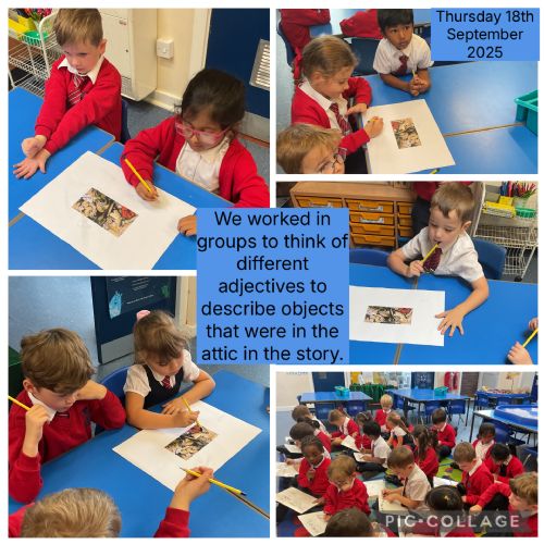 Adjectives session in Literacy